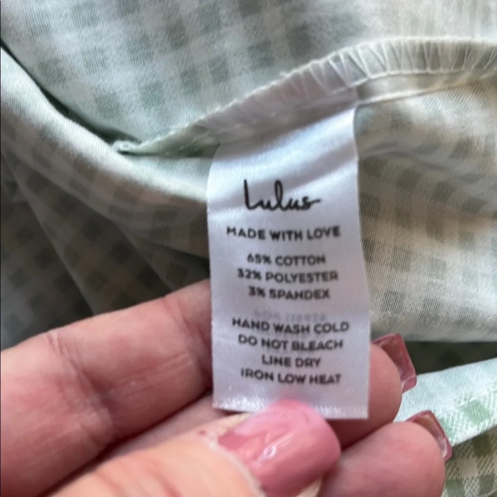 NWT LULUS Gingham Checkered Dress Size Medium - Picture 6 of 8